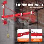 Amocart Electric Hoist Support Arm Swing Holder with Pole Steel Hoist Frame 180° Scaffold Winch Lifting Arm for Workshop Garage