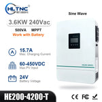 HLTNC Hybrid Solar Inverter 3.6kw 5.5kw 6.5kw 220v Pure Sine Wave Inverter 24V 48V On Grid Solar Charge Home Inversor with WiFi