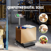 Bild in Galerie-Viewer laden, Amocart 660Lbs Computing Digital Platform Scale 0.1LBS Accuracy Floor Scale with LB/KG High-Definition Display for Box Luggage
