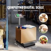 Load image into Gallery viewer, Amocart Computing Digital Platform Scale 660 lbs Load with LB/KG Tare Price Calculator Stainless Steel High-Definition Display
