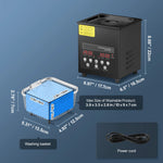 SucceBuy 2L 3L 6L 10L 15L Ultrasonic Cleaner Lave-Dishes Portable Washing Machine Diswasher Ultrasound Home Appliances w/ Timer