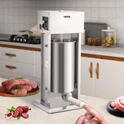 Bild in Galerie-Viewer laden, Amocart 10L/15L Electric Sausage Stuffer Stainless Steel Making Sausage Machine Commercial Grade with 4 Filling Funnel for Home
