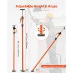 SucceBuy 2/4 Pack Cabinet Jack Support Pole 49-114in Steel Telescopic Support Rod Adjustable 3rd System for Lifting Drywall