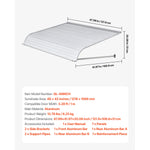 SucceBuy Aluminum Awning 60 x 42in Durable Window Awning Door Canopy Lightweight Stable Aluminum Awning Exterior Rain Protection