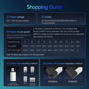 Load image into Gallery viewer, DC 12V 24V Linear Actuators Electric Motor 2500N Heavy-Duty Actuator Lift 30-1000mm Stroke Length For Massage Care Bed

