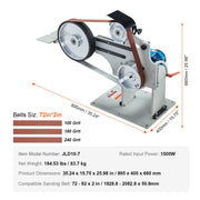 Bild in Galerie-Viewer laden, Amocart Belt Grinder Sander Variable Speed Belt Polisher with VFD 1500W Knife Sharpener Grinding Moulds &amp; 3PCS Sanding Belts
