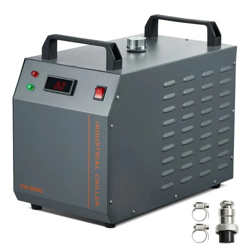 SucceBuy Industrial Water Chiller CW-3000 80W / CW-3000(Pro) 150W Air-Cooled 12L Water Tank Capacity for Laser Engraving Machine