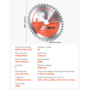 Charger l'image dans la visionneuse de galerie, Amocart Circular Saw Blade 10in Diameter 80Sharp Alloy Teeth 5/8in Arbor Aluminum Cutting Blade forCircular Saw with Heat Vents
