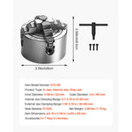 SucceBuy 3 In / 10 In Lathe Chuck 4-Jaw T-key Fixing Screws Reversible Jaws HT300 Material Internal External for Metal Lathe Use
