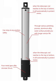 Load image into Gallery viewer, DC6V 12V 24V Small Linear Actuator 150MM/S 200MM Force 33Lbs Electric Motor For Cabinets Window Opener Robitcs With Free Bracket
