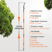 Bild in Galerie-Viewer laden, Amocart Manual Pole Saw Extendable Tree Pruner Sharp Steel Blade for Branches Trimming with Lightweight Aluminum Alloy Handle
