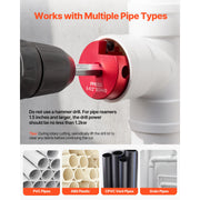 Charger l'image dans la visionneuse de galerie, Amocart PVC Pipe Reamer Kit 5/7/9 PCS Fitting Socket Saver, Fits Standard 1/2" Drills Plumbing Tool Kit for SCH40 ABS CPVC Pipe
