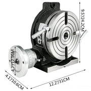 Charger l'image dans la visionneuse de galerie, Amocart 8 Inch/200 MM Rotary Table 3-Slot or 4-Slot Horizontal Vertical MT-3 Rotary Table for Milling 360° Precision Working
