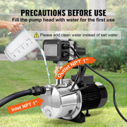 Charger l'image dans la visionneuse de galerie, Amocart Shallow Well Pump Portable Sprinkler Booster Jet Pumps, Automatic Controller for Garden Lawn Irrigation Water Transfer
