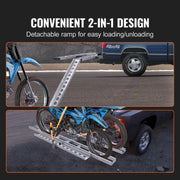 Bild in Galerie-Viewer laden, Amocart Motorcycle Carrier 2-Bike 600LBS Aluminum Motorcycle Carrier Hitch Mount, Loading Ramp Scooter Dirt Bike Trailer Hauler
