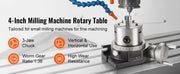 Bild in Galerie-Viewer laden, Amocart Precision Milling Rotary Table 4''/100mm Horizontal Vertical Model with 3-Jaw Chuck Indexing Tools for Milling Machines
