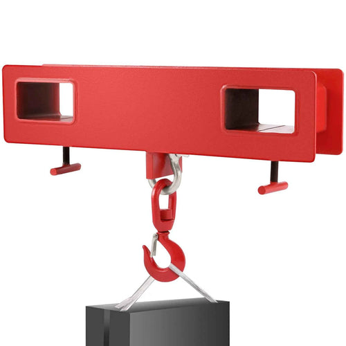 SucceBuy Forklift Lifting Hoist Swivel Hook Mobile Crane 4400 lbs 2 Ton Lift Mobile Crane Attachments for Garage Workshop