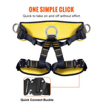 Amocart Half Body Safety Harness Tree Climbing Harness Half Protection Harness 340 lbs for Fire Rescuing Caving Rock Climbing