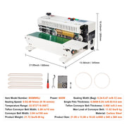 Load image into Gallery viewer, Amocart Automatic Horizontal Band Sealer Continuous Bag Band Sealing Machine with Count Function for 0.02-0.8 mm Plastic Bags
