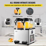 Charger l'image dans la visionneuse de galerie, Amocart 2x6L Commercial Beverage Slush Machine Frozen Drink Juice Dispenser Ice-Cool Smoothie Maker Equipment for Restaurant
