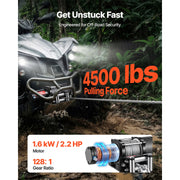 Charger l'image dans la visionneuse de galerie, Amocart 4500LBS Electric Winch 12V ATV/UTV Winch with 39ft Steel Wire Rope Wireless &amp; Wired Remote Control for Towing Off-Road
