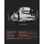 Charger l'image dans la visionneuse de galerie, Amocart Starter 17841 Motor Replacement Compatible with Pontiac Vibe L4 1.8L 2003-2008 Toyota Corolla/Matrix L4 1.8L 2003-2008
