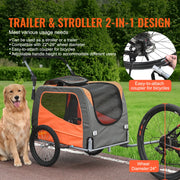 Bild in Galerie-Viewer laden, Amocart 66lbs Dog Bike Trailer2-in-1Pet Stroller Folding Cart Frame Bicycle Carrier with Wheels Universal Coupler for Dogs
