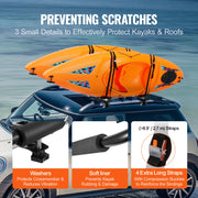 Bild in Galerie-Viewer laden, Amocart Kayak Roof Rack 2 Pairs J-Bar Soft Roof Rack Quick Folding Top Mount Tie Down Carrier for Surf Board Canoe Ski Board
