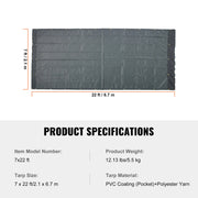 Charger l'image dans la visionneuse de galerie, Amocart 18oz Dump Truck Mesh Tarp PVC Coated Heavy Duty Cover with Reinforced Webbing for Manual or Electric Dump Truck Syste
