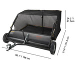 Amocart Tow Behind Lawn 21/26/44/50in Sweeper Large Capacity Heavy Duty Leaf Grass Collector with Adjustable Sweeping for Pick