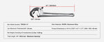 Amocart Pipe Wrench Aluminum Straight Pipe Wrench Adjustable Plumbing Wrench High Strength Jaw & Ergonomic Handle Automotive