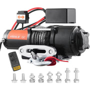 Charger l'image dans la visionneuse de galerie, SucceBuy 4500lbs ATV/UTV Electric Winch Nylon/Steel Rope Winch with Wireless/Wired Remote for Truck Car Towing Jeep Off-Road SUV

