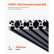 Charger l'image dans la visionneuse de galerie, Amocart Linear Rail 4-5 PCS 1000mm/1200mm/1500mm/2000mm T Slot 2040 Aluminum Extrusion Profile for 3D Printer, CNC Machine DIY

