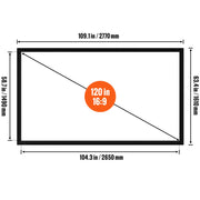 Charger l'image dans la visionneuse de galerie, Amocart Projector Screen 92 100 110 120 130 135 155in Aluminum Fixed Frame 16:9 4K HD Home Cinema Theater WallMountable Display
