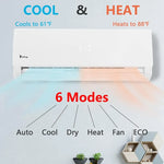 Mini Split Air Conditioner Inverter, 19 SEER 115V Energy Saving Split-System AC w/Pre-Charged Condenser Customized
