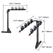 Charger l'image dans la visionneuse de galerie, Amocart Hitch Mount Bike Rack, 2/4-Bike Platform Style 80/160/150 LBS Bike Rack Hitch Titling and Folding Bike Carrier for Car
