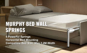 Bild in Galerie-Viewer laden, Amocart Murphy Wall Bed Hardware Kit Spring Mechanism Horizontal Stainless queen Size With 2 Steady Bed Legs Quick Set Up White
