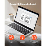 SucceBuy 12in/21in Automatic Edge Detection Vinyl Cutter Machine Design Software and Materials Compatible Multiple File Formats