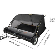 Charger l'image dans la visionneuse de galerie, Amocart Tow Behind Lawn 21/26/44/50in Sweeper Large Capacity Heavy Duty Leaf Grass Collector with Adjustable Sweeping for Pick
