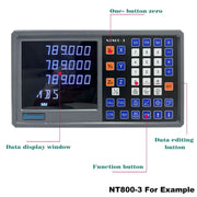 Load image into Gallery viewer, NT800  2/3 Axis Display LCD DRO Digital Readout TTL AC110V/220V For Milling boring machine EDM Linear Scale Encoder 9 Languages
