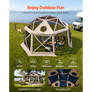 Charger l'image dans la visionneuse de galerie, Amocart Pop up Gazebo Screen Tent Camping Canopy Tent w/ Removable Top&amp;Carry Bag Quick-Set&amp;Bite-Proof Screen House Sun Shelter
