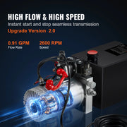 Bild in Galerie-Viewer laden, Amocart Hydraulic Pump 4-20 Quart Dump Trailer Pump Double Acting Dump Trailer Pump DC 12V Hydraulic Power Unit for Car Lifting
