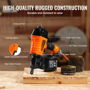 Bild in Galerie-Viewer laden, Amocart Coil Siding Nailer CN65 CN55 CN70 CN83 CN90 Pneumatic Siding Nail Gun Pallet Making Coil Nailer 70-120PSI Air Nailer
