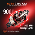 Amocart Silent Air Compressor 900W 1450W 1800W Quiet Oil-free Portable Air Pump for Repair Tire Inflation Whisper Compressor