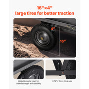 Charger l'image dans la visionneuse de galerie, Amocart Garden Utility Trailer 17Cu.Ft&amp;600lbs Capacity ATV UTV Trailer Tow Behind Steel Dump Cart with 16" Tires for Lawn Mower
