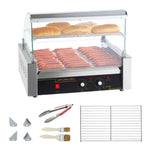 Amocart 5/7/11 Rods Commercial Hot Dog Roller Electric Sausage Maker Barbecue Grill Machine for Camping Party Home Appliance