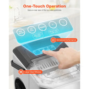 Bild in Galerie-Viewer laden, Amocart Countertop Ice Maker 9 Cubes Ready in 6 Mins 26lbs in 24Hrs Self-Cleaning Portable Ice Maker with Ice Scoop and Bask
