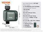 Amocart WiFi Sprinkler Timer Single/Two Outlet Smart Hose Faucet Water Timer APP Control/Voice Control, IPX6 for Yard Watering