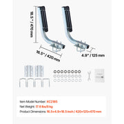 Bild in Galerie-Viewer laden, Amocart Boat Trailer Guides 2PCS High-Hardness Steel Trailer Guide-Ons Fits C-Channel Bunk-Style Pontoon Trailers/V-Hull Boats
