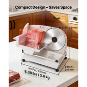 Charger l'image dans la visionneuse de galerie, Amocart 200W Meat Slicer 7.5" Electric Deli Slicer with 2 SUS420 Blades &amp; 0-0.6" Adjustable Thickness for Frozen Meat Ham Steak
